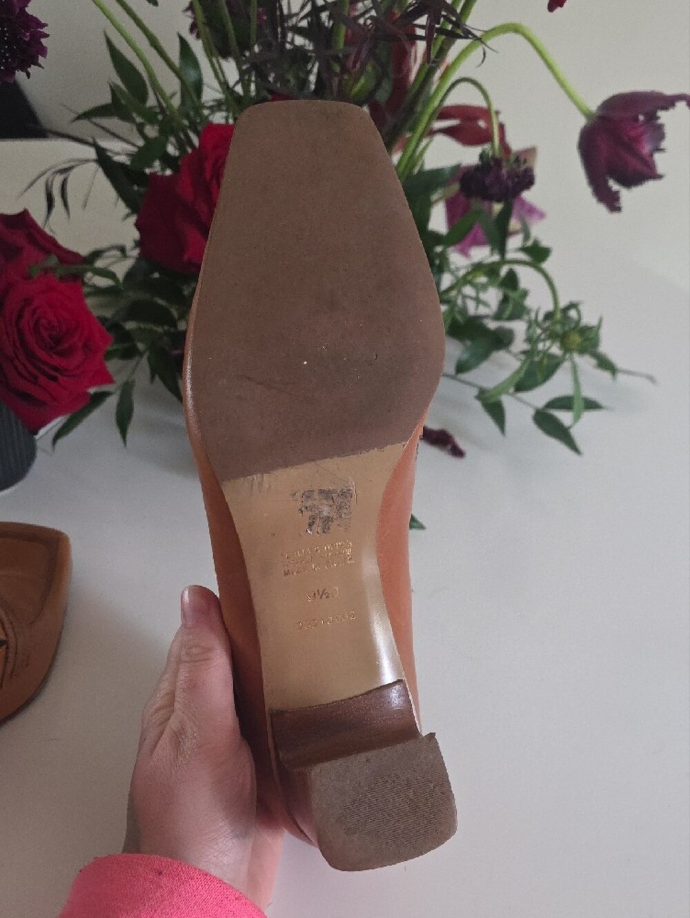 5/25$ Classic Leather Mid-Heel Loafers in Tan - Picture 11 of 12